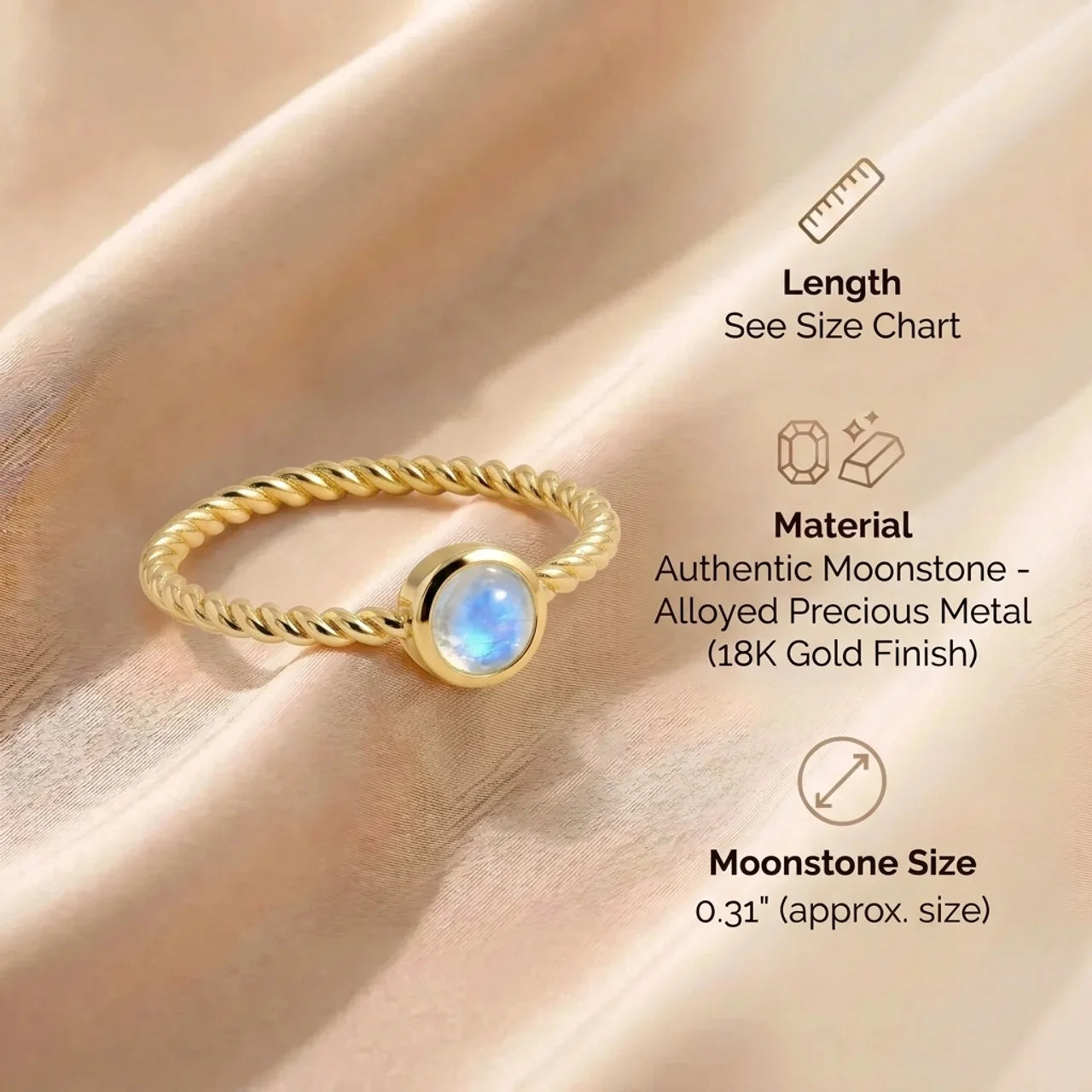 Moonstone Ring - Eye