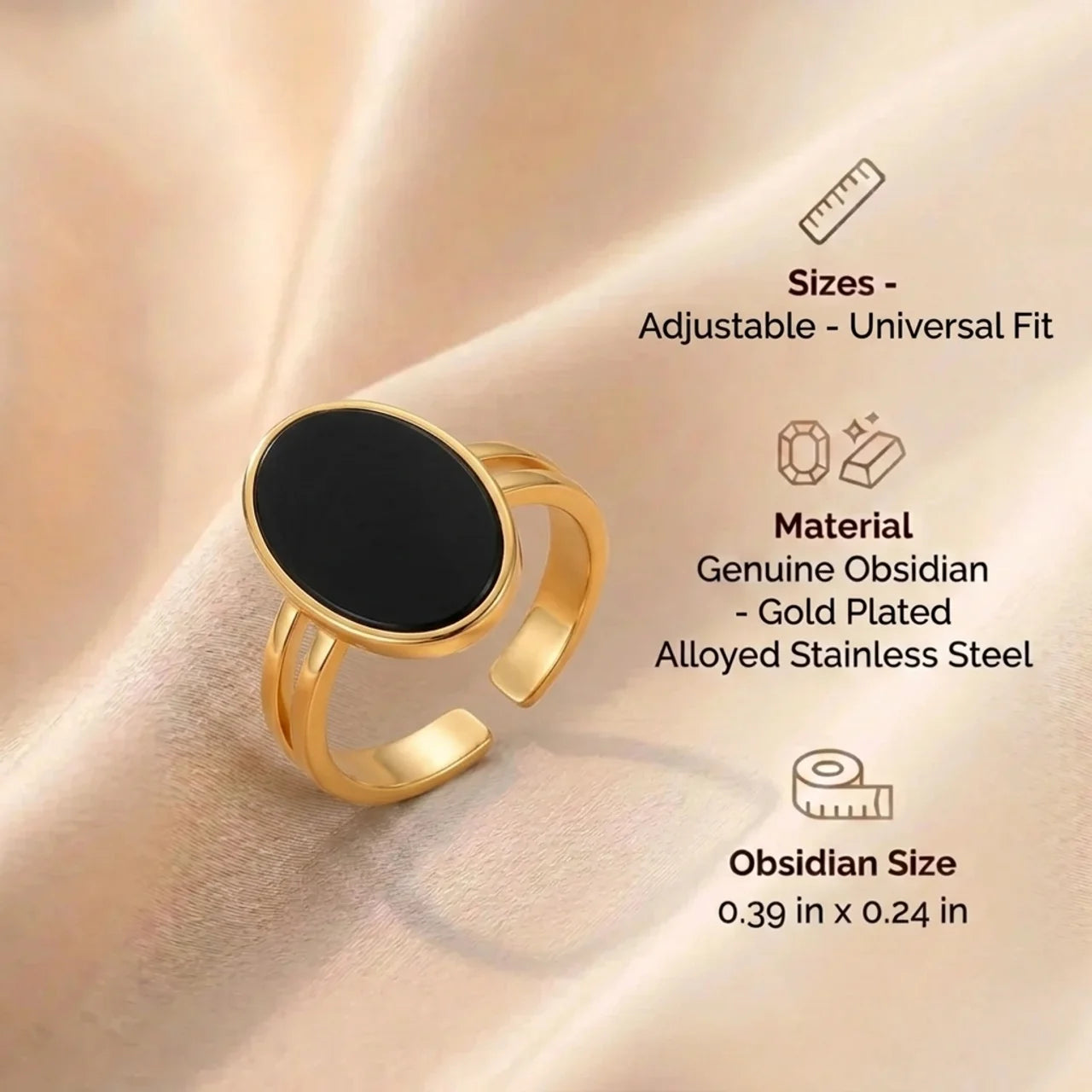 Obsidian Ring - Lunar