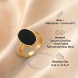 Obsidian Ring - Lunar
