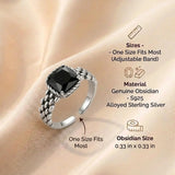 Obsidian Ring - Vintage