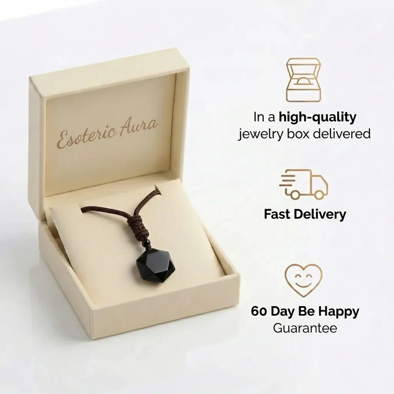 Obsidian Necklace - Protection Talisman