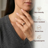 Obsidian Ring - Pearl Cut