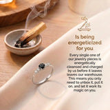 Obsidian Ring - Pearl Cut