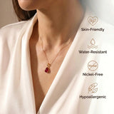 Ruby Necklace - Gold Plated Chain