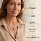 Ruby Necklace - Gold Plated Chain