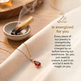 Ruby Necklace - Gold Plated Chain