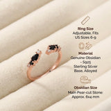 Obsidian Ring - Adjustable