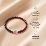 Ruby Bracelet - Faceted Pearls