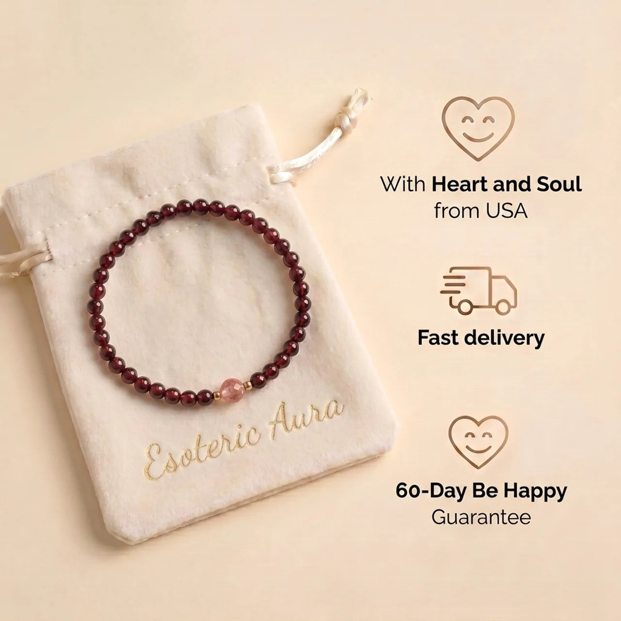 Ruby Bracelet - Faceted Pearls