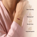 Ruby Bracelet - Delicate Pearls