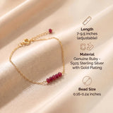 Ruby Bracelet - Delicate Pearls
