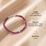 Ruby Bracelet - Pearls