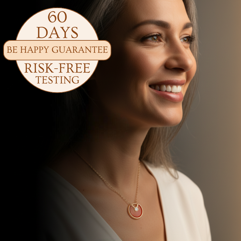 Carnelian Necklace - Circle Pendant