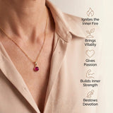 Ruby Necklace - Gold Plating