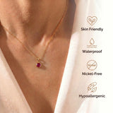 Ruby Necklace - Gold Plating