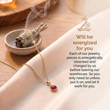 Ruby Necklace - Gold Plating