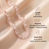 Rose Quartz Necklace - Natural Stones