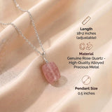 Rose Quartz Necklace - Raw Stone
