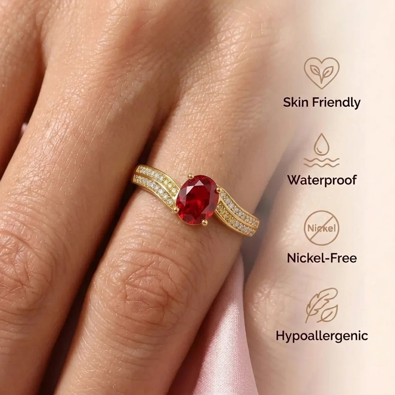 Ruby Ring - Golden Princess