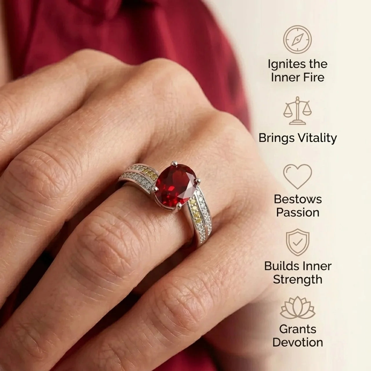 Ruby Ring - Golden Princess