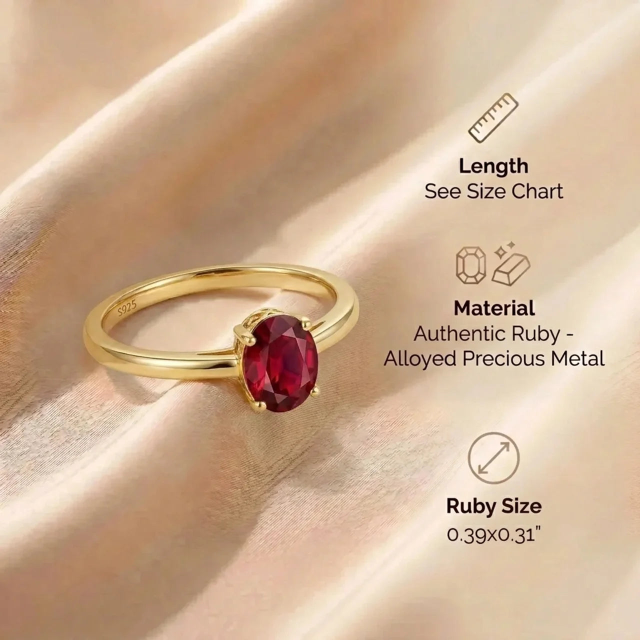 Ruby Ring - Simple Beauty