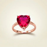 Ruby Ring - Shiny Heart