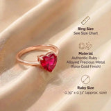 Ruby Ring - Shiny Heart
