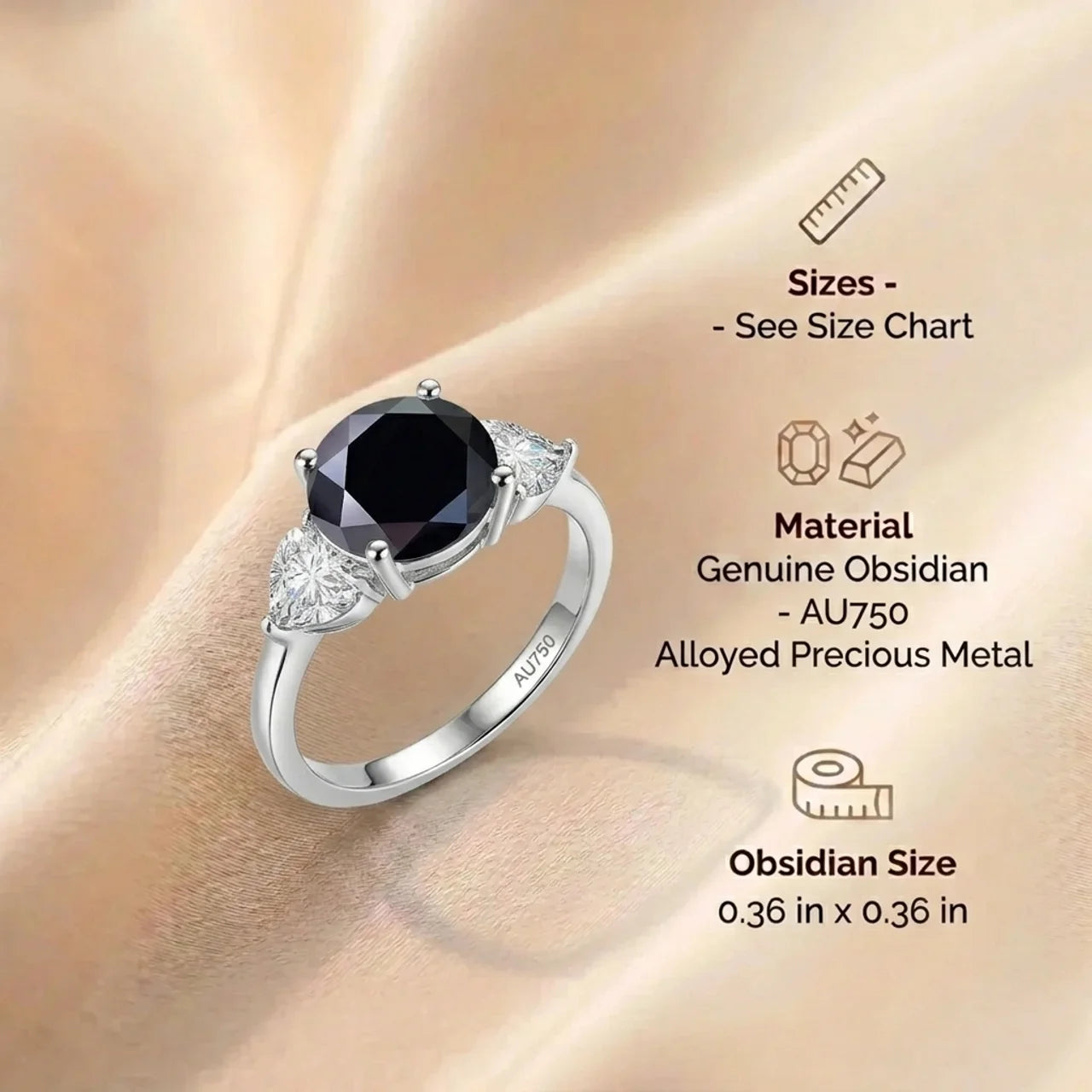 Obsidian Ring - Serene
