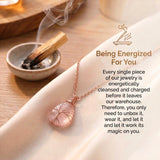 Tree of Life Necklace - Copper & Rose Quartz