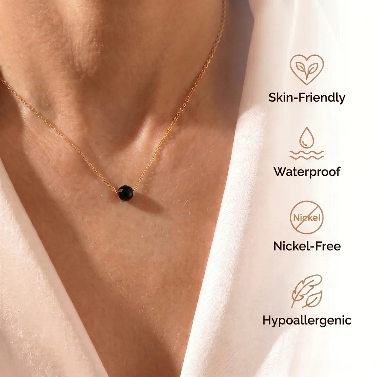 Tourmaline Necklace - Faceted Silver with Gold Plating