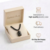 Tourmaline Necklace - Pearl Necklace with Raw Stone