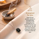 Tourmaline Necklace - Raw Stone in Silver